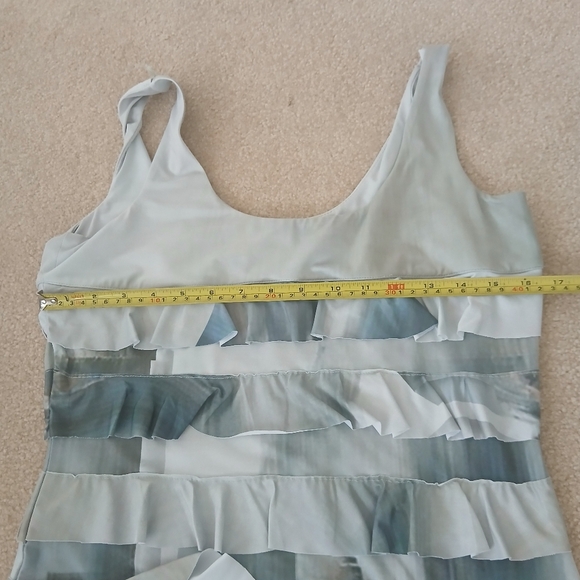 TANGO MANGO Smooth Stretch Ruffle Tiered Lace Print Tank Dress Sz M. FL - Picture 6 of 6